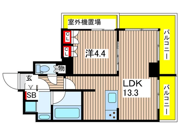 ALTERNA菊川Ⅰの物件間取画像